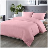 Bdirect Royal Comfort Blended Bamboo Quilt Cover Sets -Blush-Queen