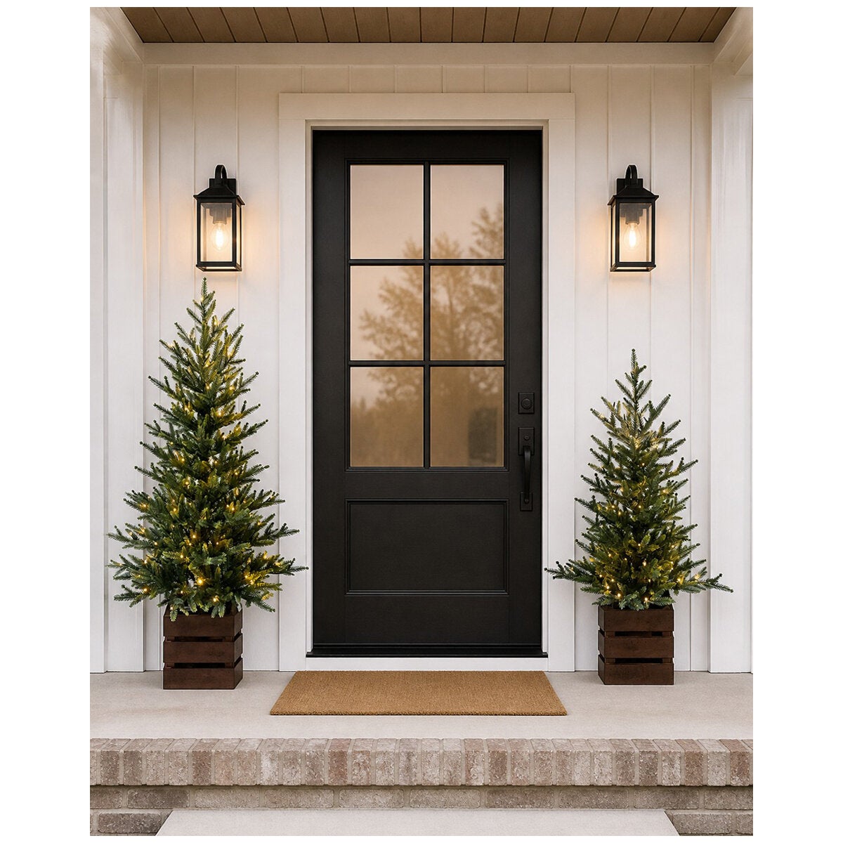 CGH Pine Trees with LED Twinkle Lights 2 Piece Set