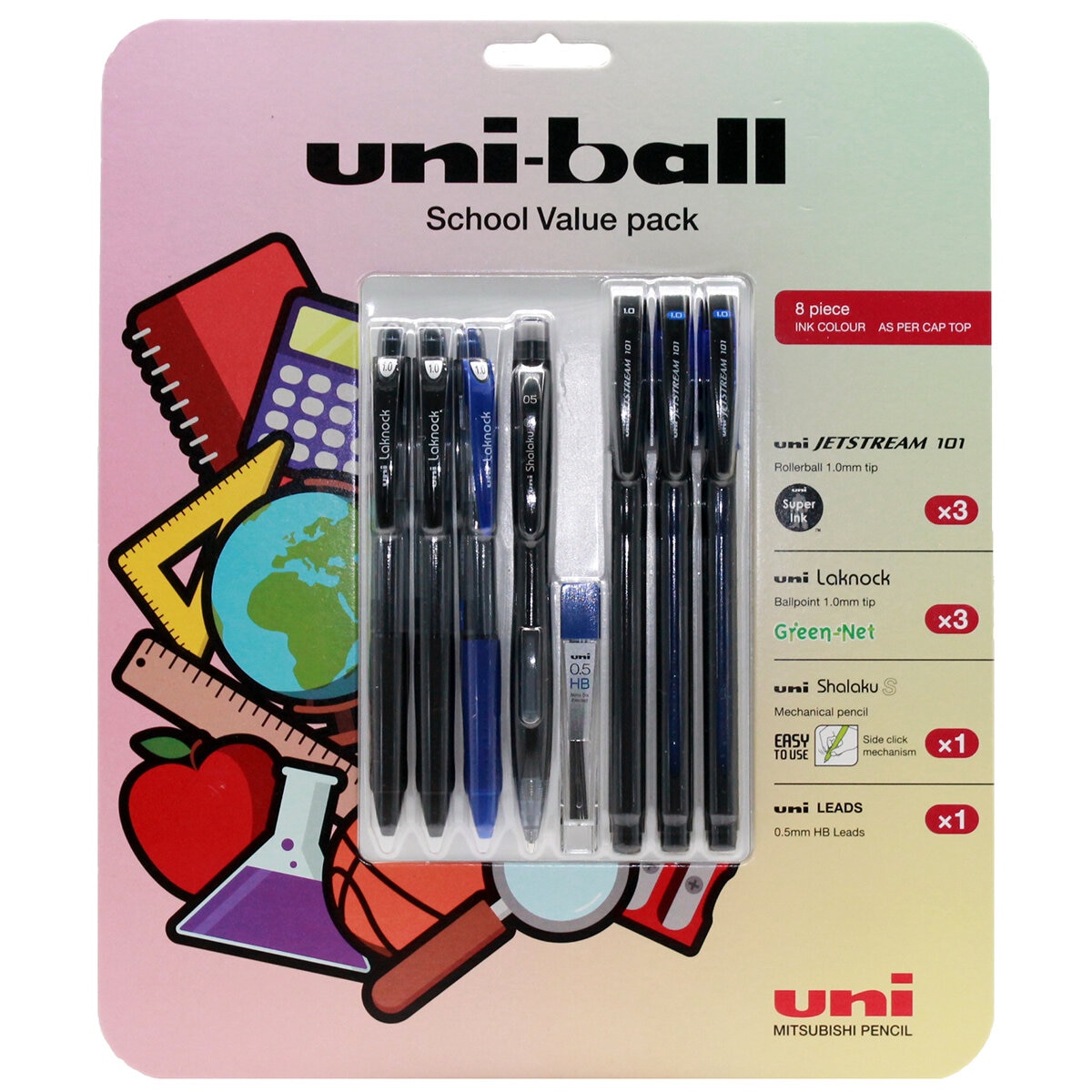 Uniball 8 Piece Value Pack