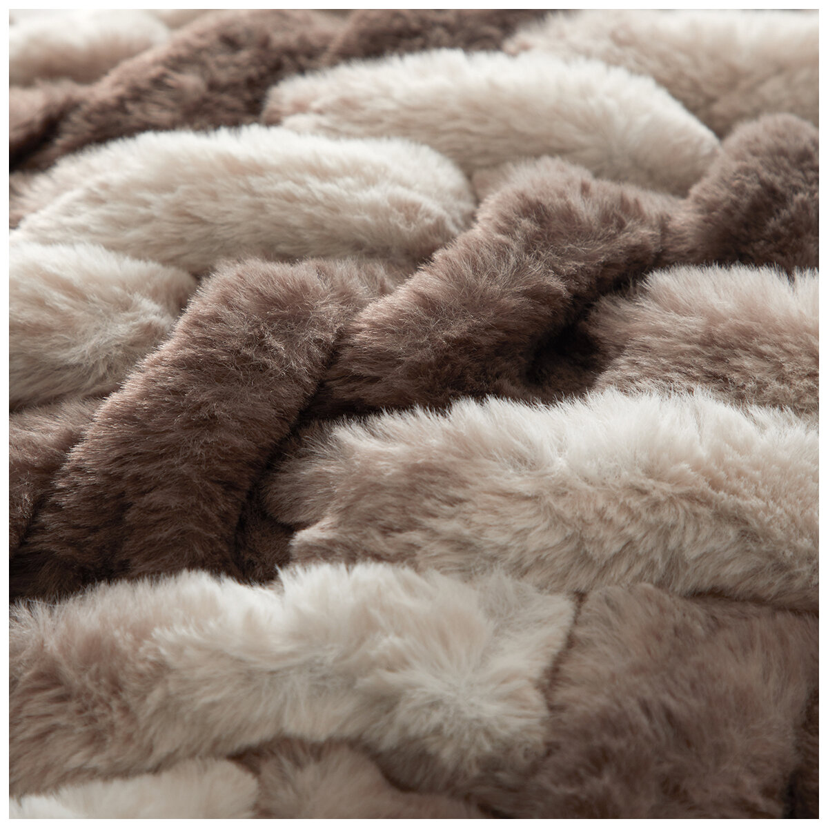 Parklane Braided Ombre Cushion 60cm x 60cm Chocolate