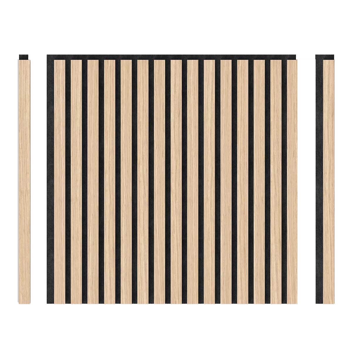 Artika Sonolok Sound-Absorbing Slatted Wall Panel Kit - Oak & Black