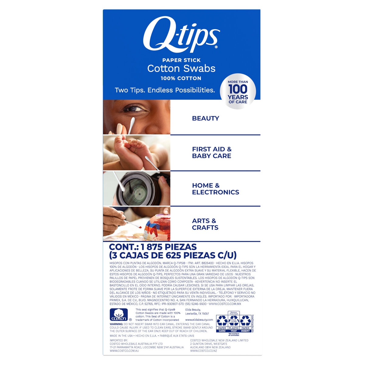 Q-tips Cotton Swabs 1875 Count