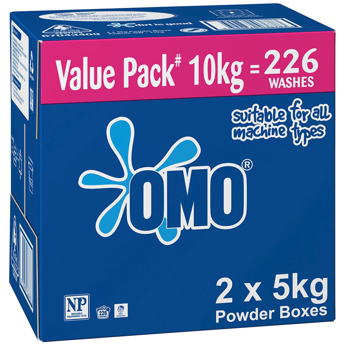 OMO Active Clean Laundry Powder 2 x 5kg