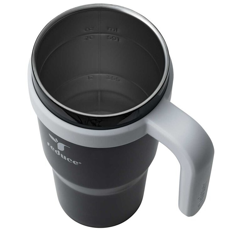 Reduce Cold1 Mug 700ml x 2 Pack Black And White