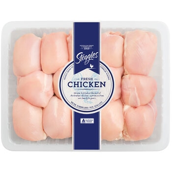 Steggles Boneless And Skinless Australian Chicken Thighs ( Case Sale  Variable Weight 6-10 kg)