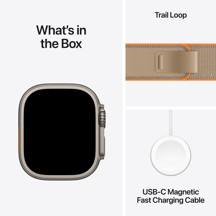 Apple Watch Ultra 4 GPS + Cellular 49mm Natural Titanium Case with Sand Trail Loop