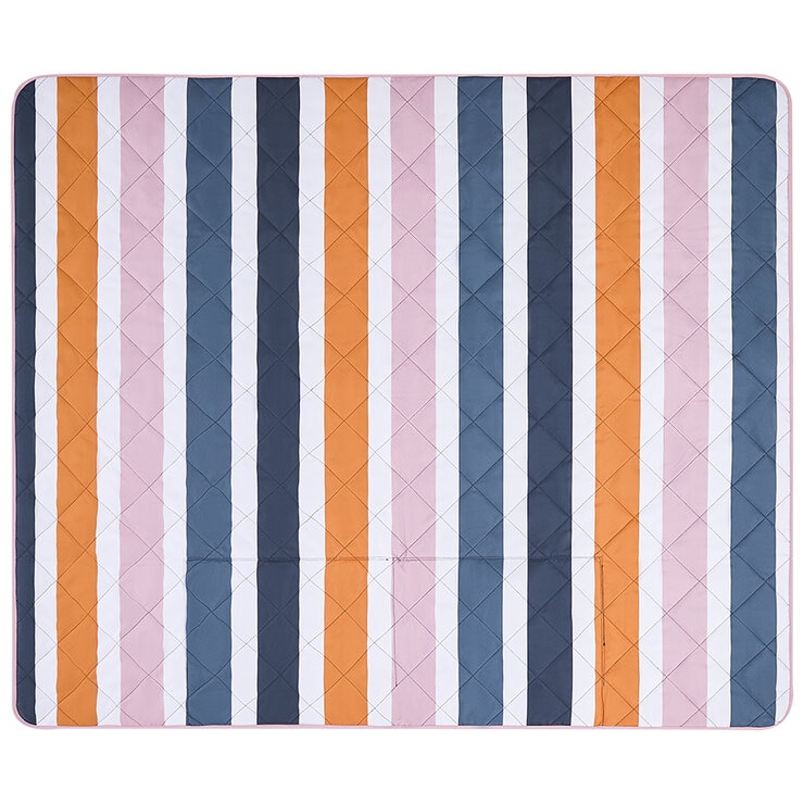 Hunter Outdoor Picnic Blanket Block Stripe Blue Multi