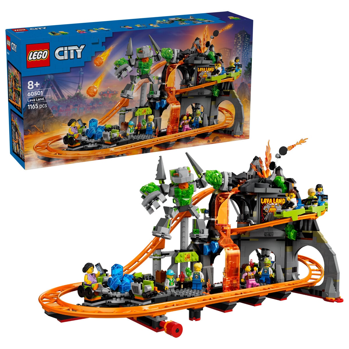 LEGO City Lava Land Roller Coaster Park Building Set 60501 LEGO City Lava Land Roller Coaster Park Building Set 60501
