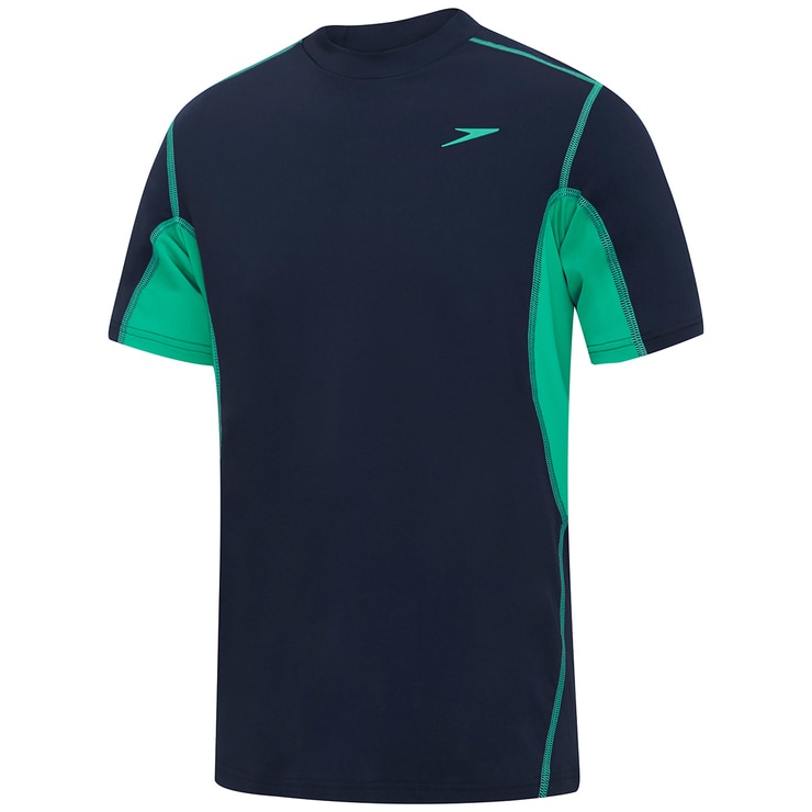 Speedo Men SS Rash Top - Blue Speedo Men SS Rash Top - Blue