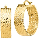 14KT Yellow Gold Round Hoop Earrings