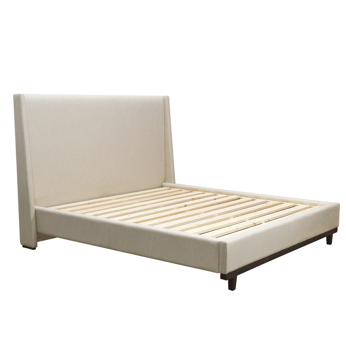 Moran Aristocrat King Bedhead with Encasement and Slatted Base Husk Barley