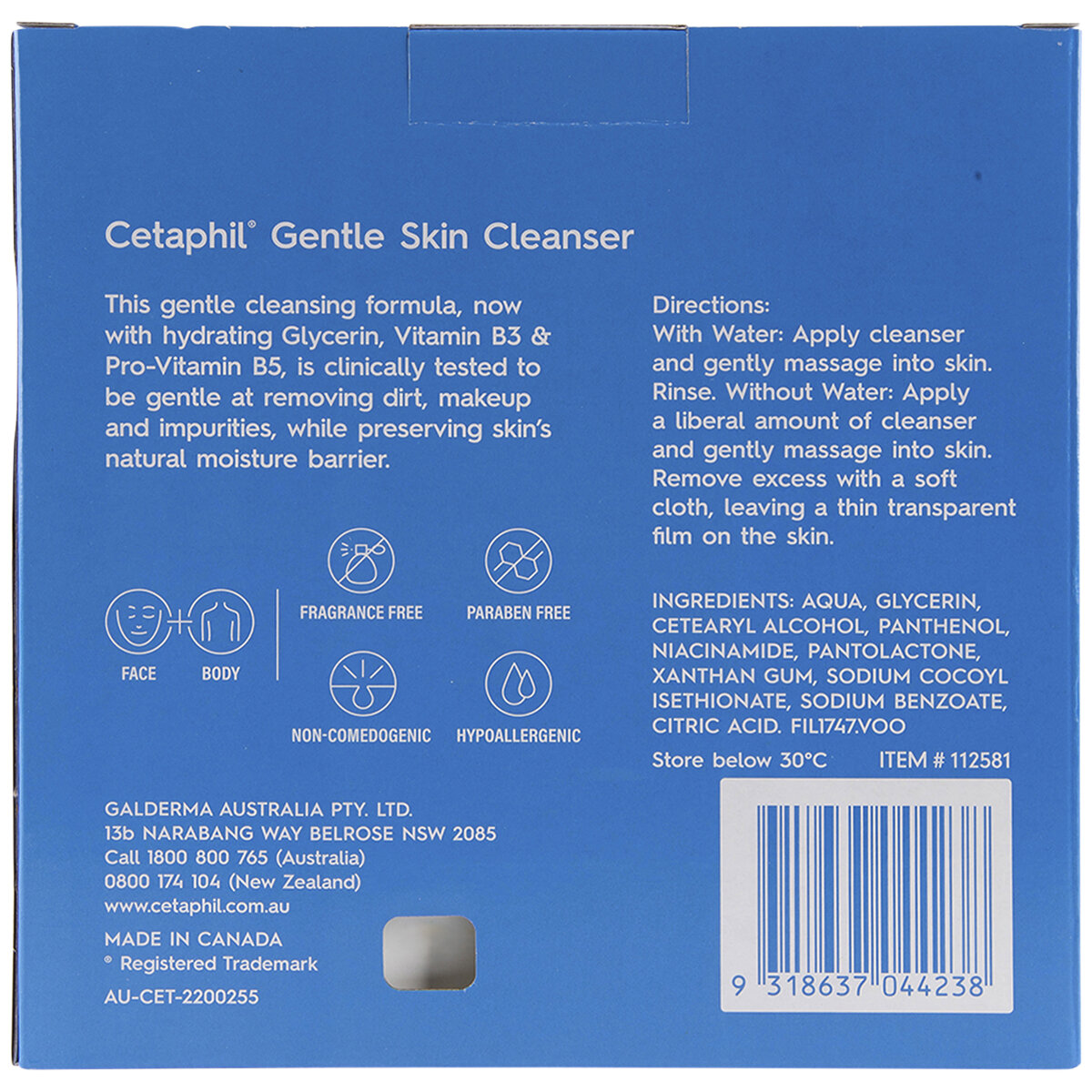 Cetaphil Gentle Skin Cleanser 2 x 1 Litre