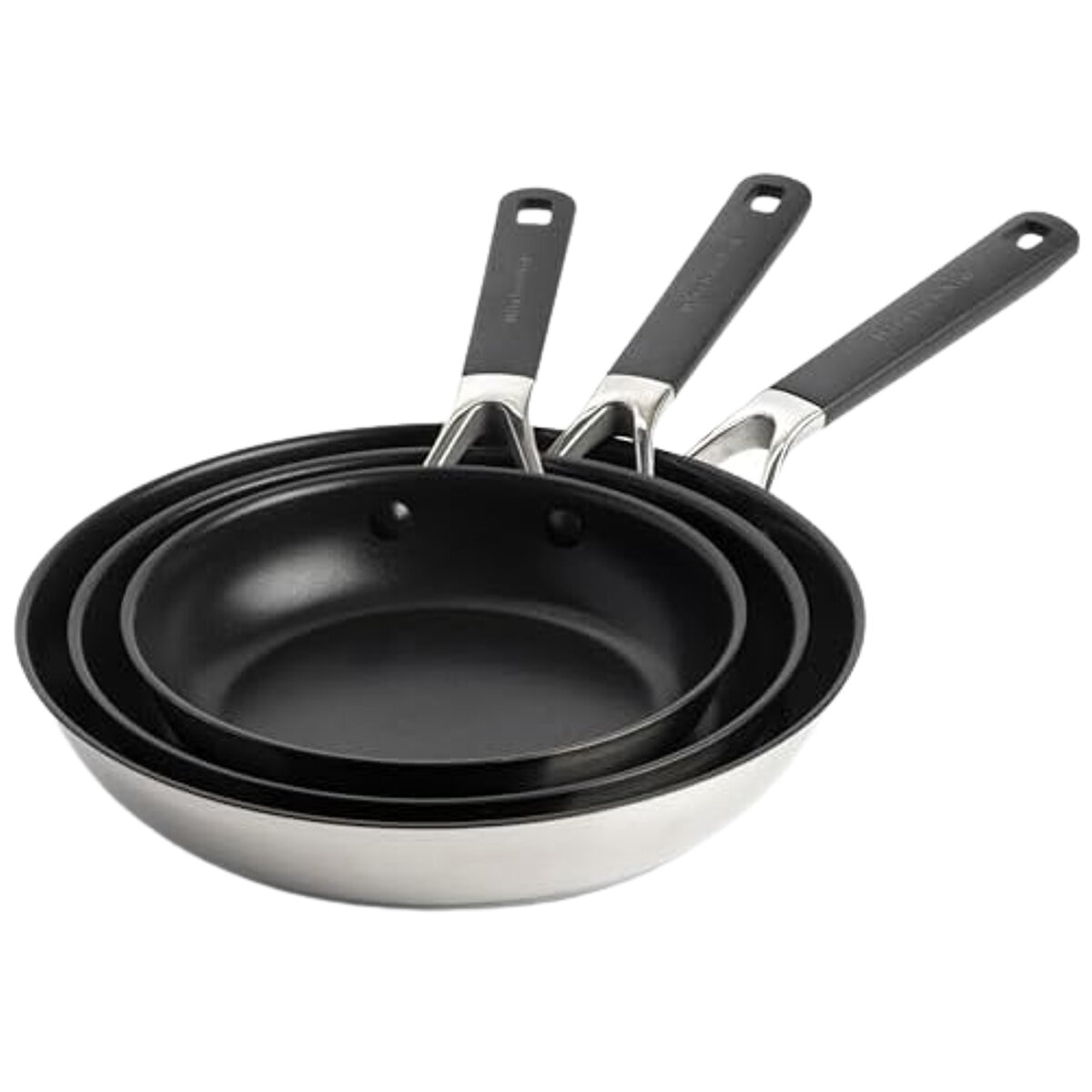 KitchenAid Stainless Steel Frypan 3 Piece Set