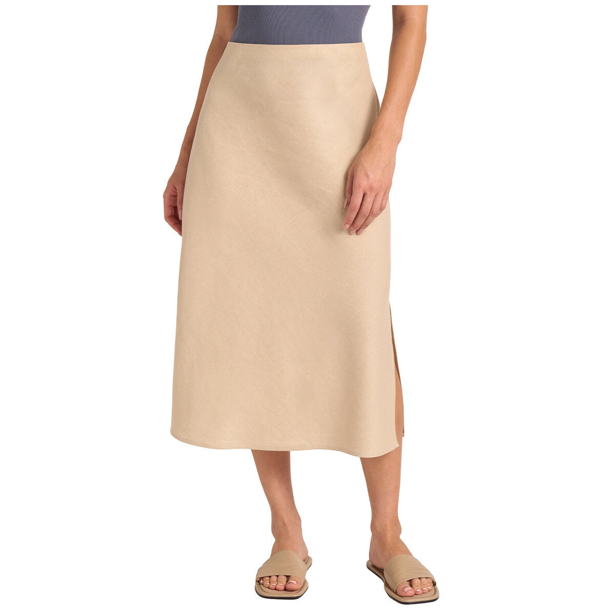 Matty M Women's Linen Slip Skirt