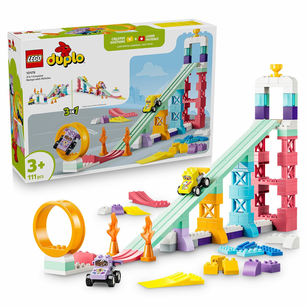 LEGO DUPLO Town 3 in 1 Creative Ramps with Vehicles 10478