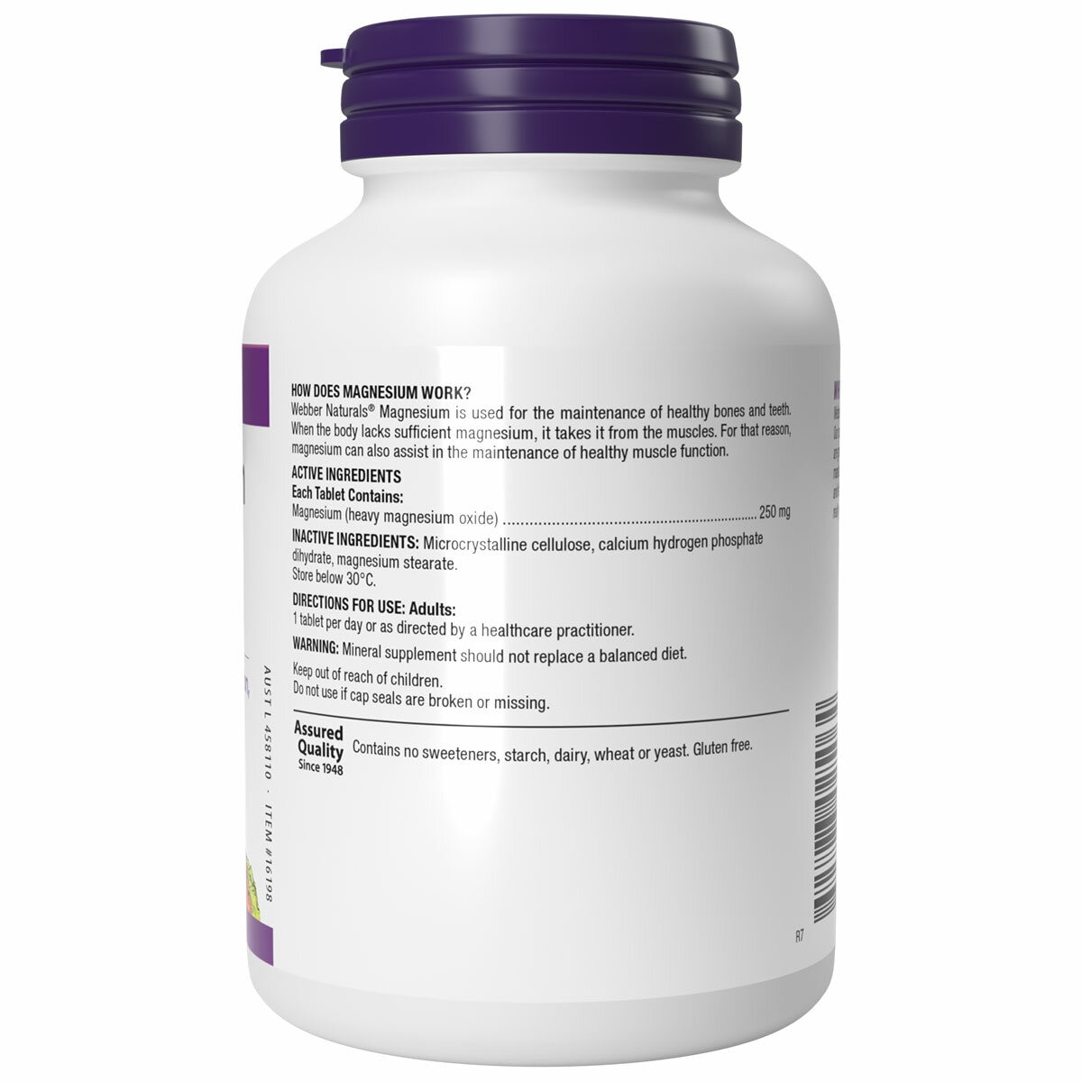 Webber Naturals Magnesium 250mg 150 Tablets Webber Naturals Magnesium 250mg 150 Tablets
