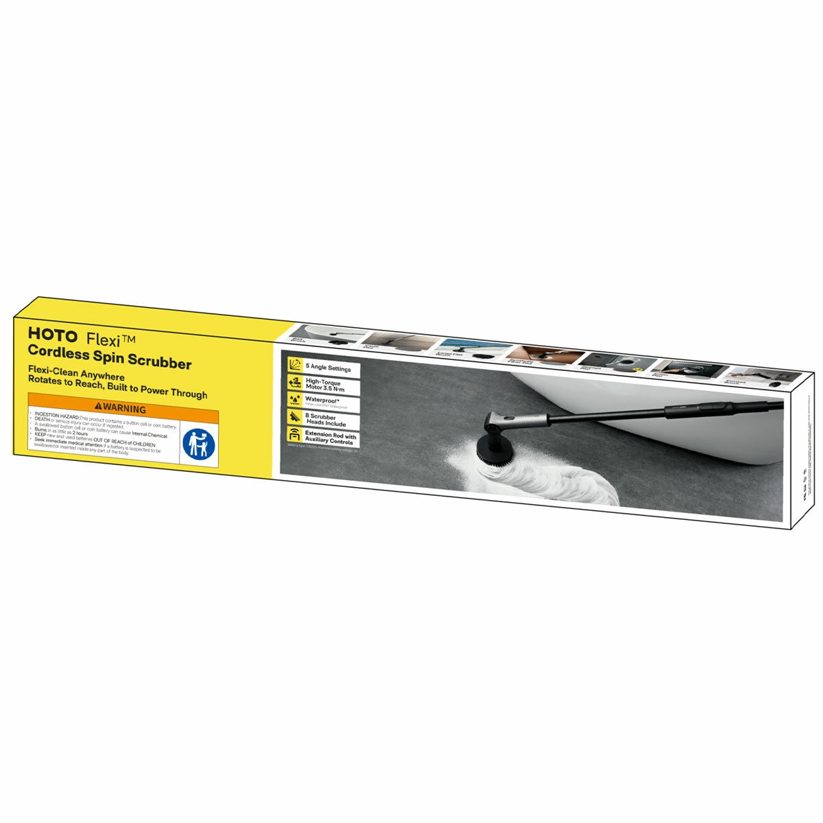 HOTO Flexi Cordless Spin Scrubber - QWQJA08