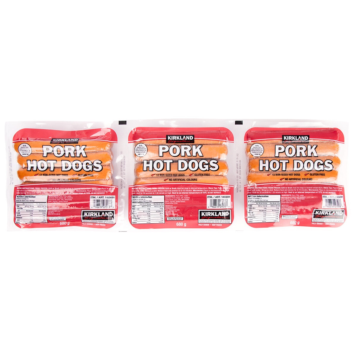 Kirkland Signature Pork Hot Dog 680g