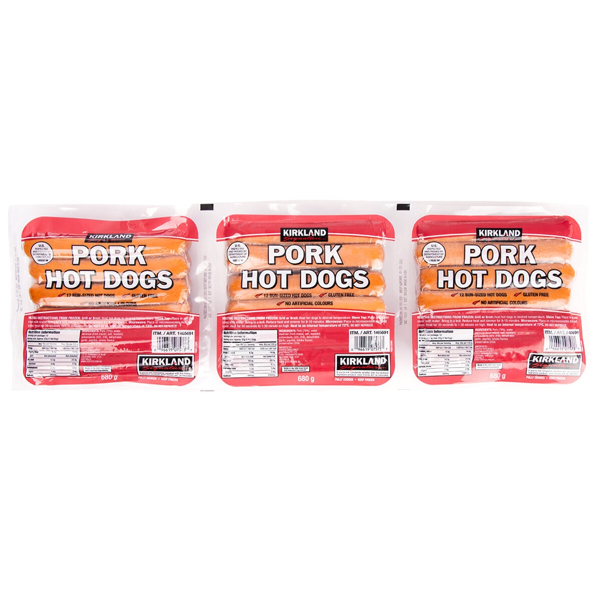 Kirkland Signature Pork Hot Dog 680g