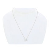 18KT White Gold 0.60ctw Diamond Oval Centre Pendant