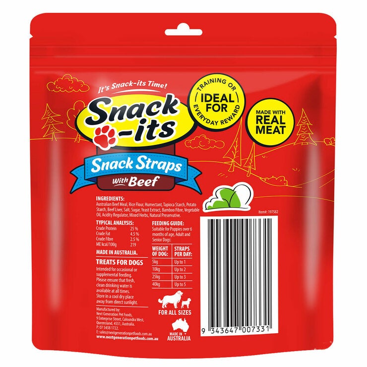 Snack-its Beef Straps 1.35kg Snack-its Beef Straps 1.35kg