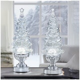 Lighted Glitter Trees Set of 2 Lighted Glitter Trees Set of 2
