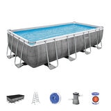 Bestway Power Steel Rectangular Pool Set 4.88M x 2.44M x 1.22M