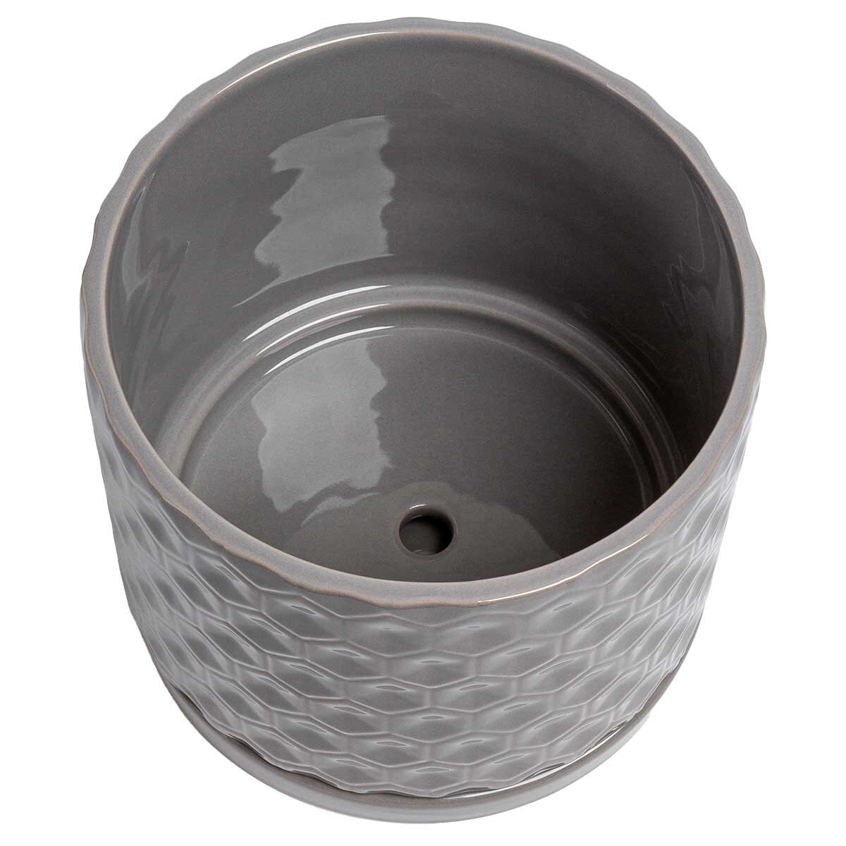 over&back Set of 2 Honeycomb Ceramic Planters