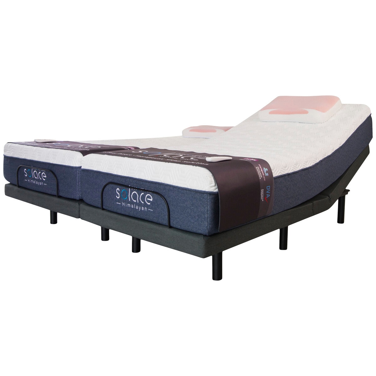 Solace Himalayan Mattress + Better Sleep Adjustable Base Super King Charcoal Grey