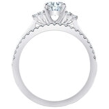 18KT White Gold 0.85ctw Diamond Bridal Set With 0.60ctw Centre
