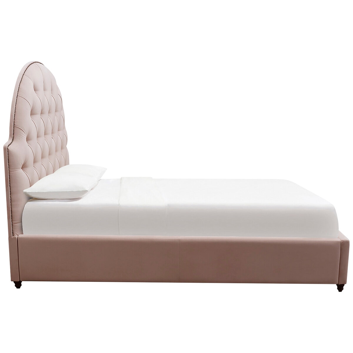 Moran Princess Queen BedHead With Encasement With Slatted Base Plush Petal