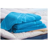 Kingtex Plain dyed 100% Combed Cotton towel range 550gsm Bath Sheet set 7 piece - Aqua