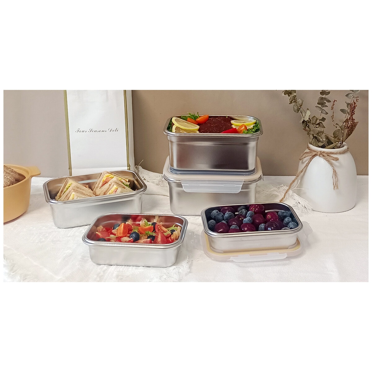 Neoflam Stainless Steel Containers 10 Piece Set