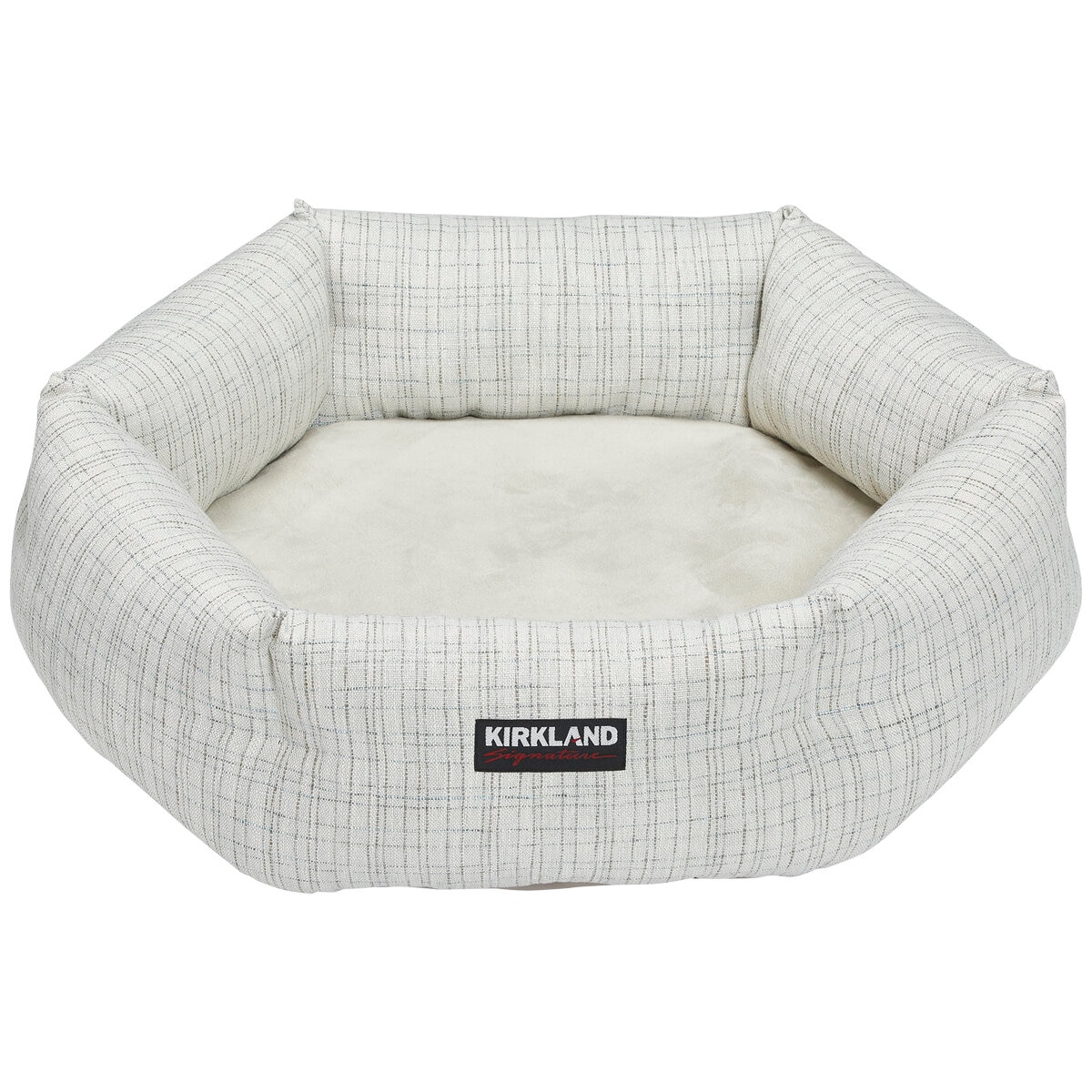 Kirkland Signature Hexagon Cuddler Pet Bed White Blue