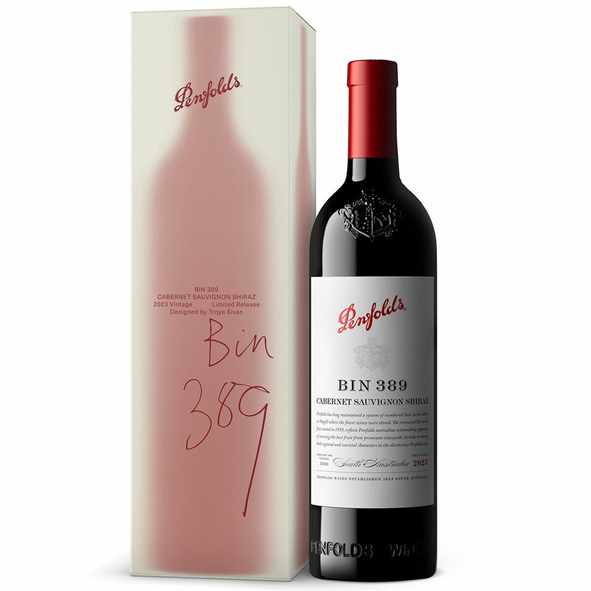 Penfolds Bin 389 Cabernet Shiraz Troye Sivan Gift Box 2023 750mL Penfolds Bin 389 Cabernet Shiraz Troye Sivan Gift Box 2023 750mL