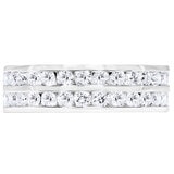 18KT White Gold 1.10ctw Round Diamond 2 Row Ring