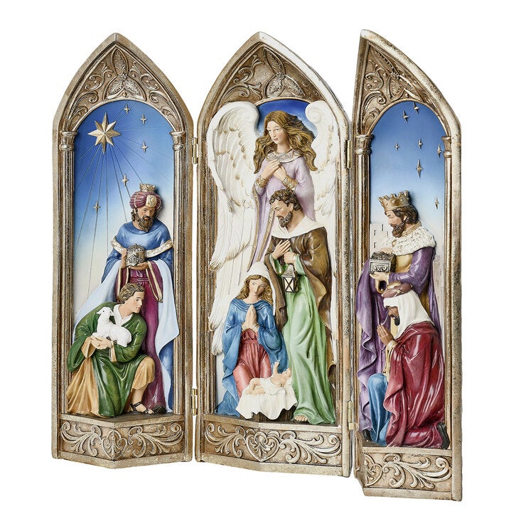 40.6cm Nativity Scene Tri-Fold