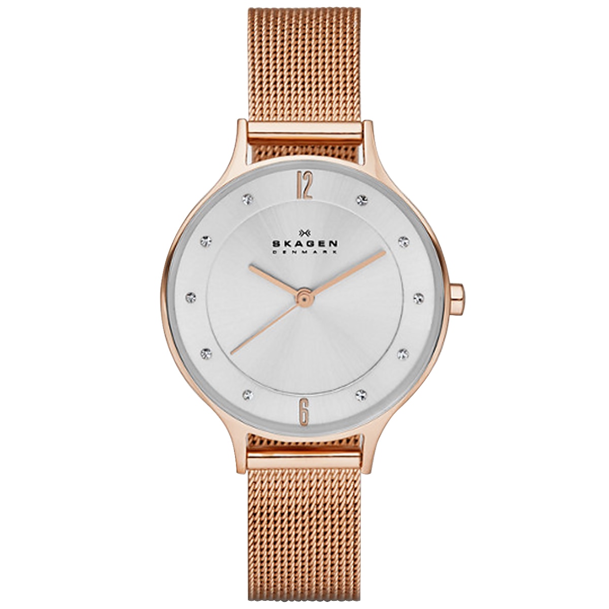 Skagen SKW2151 Ladies RG Tan Stainless Steel CS Mesh Bracelet Watch