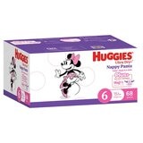 Huggies Nappy Pants+ Size 6 Girl 68CT
