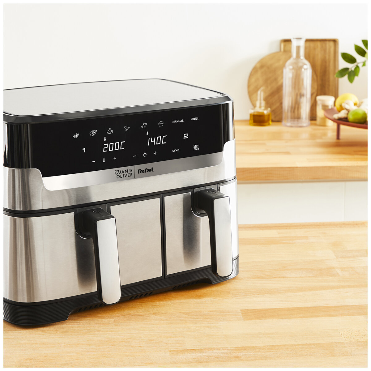 Jamie Oliver By Tefal Dual Drawer Air Fryer EY905J