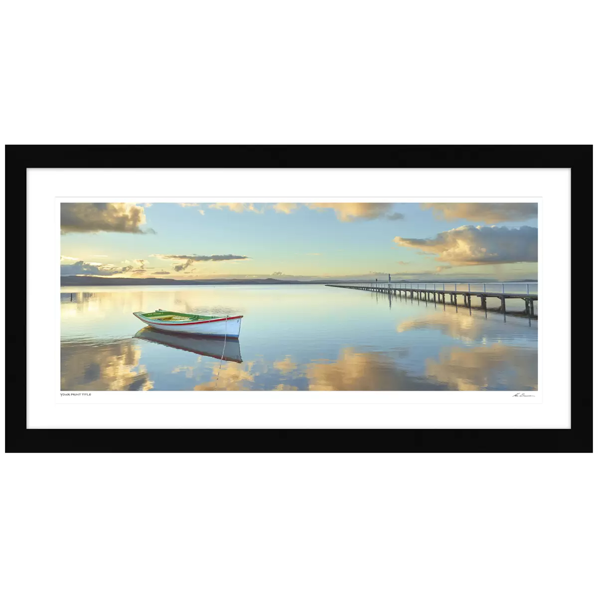 Ken Duncan Long Jetty Black Framed Print 161 x 85.8 cm