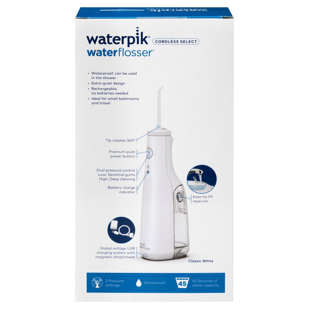 Waterpik Cordless Select Water Flosser White WF-10A010 Waterpik Cordless Select Water Flosser White WF-10A010