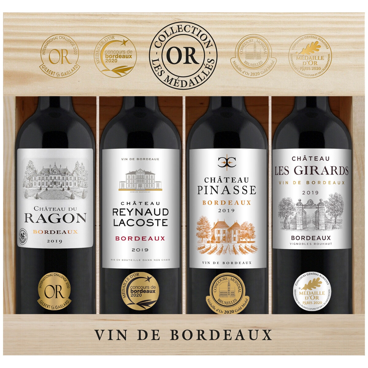 Vins de Bordeaux Gold Medal Selection Gift Set 4 x 750ml