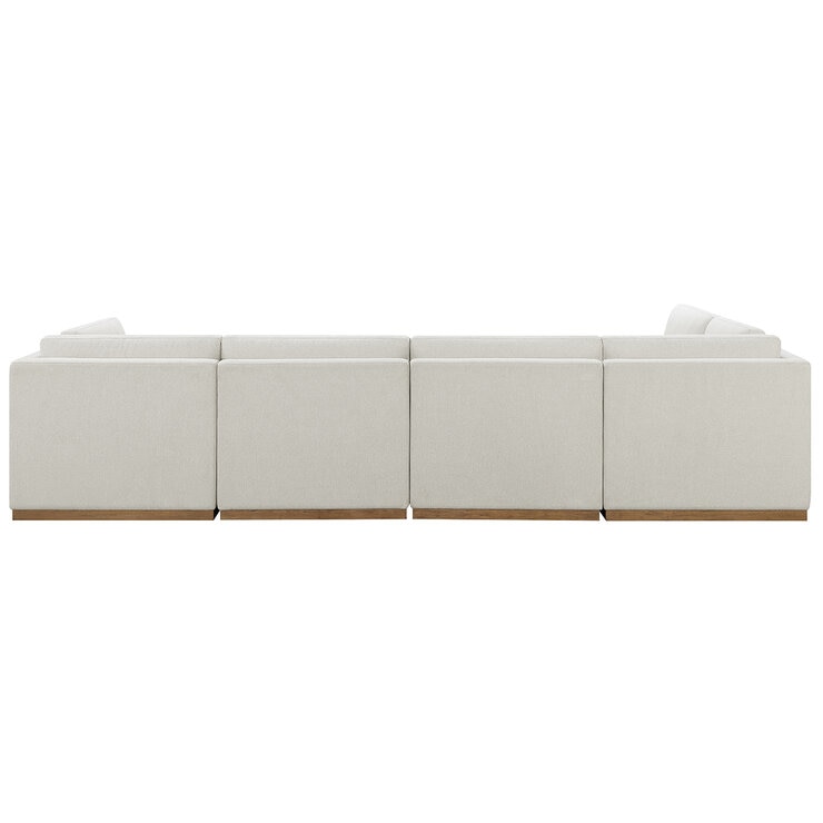Henredon 6 Piece Fabric Modular Sectional with Ottoman