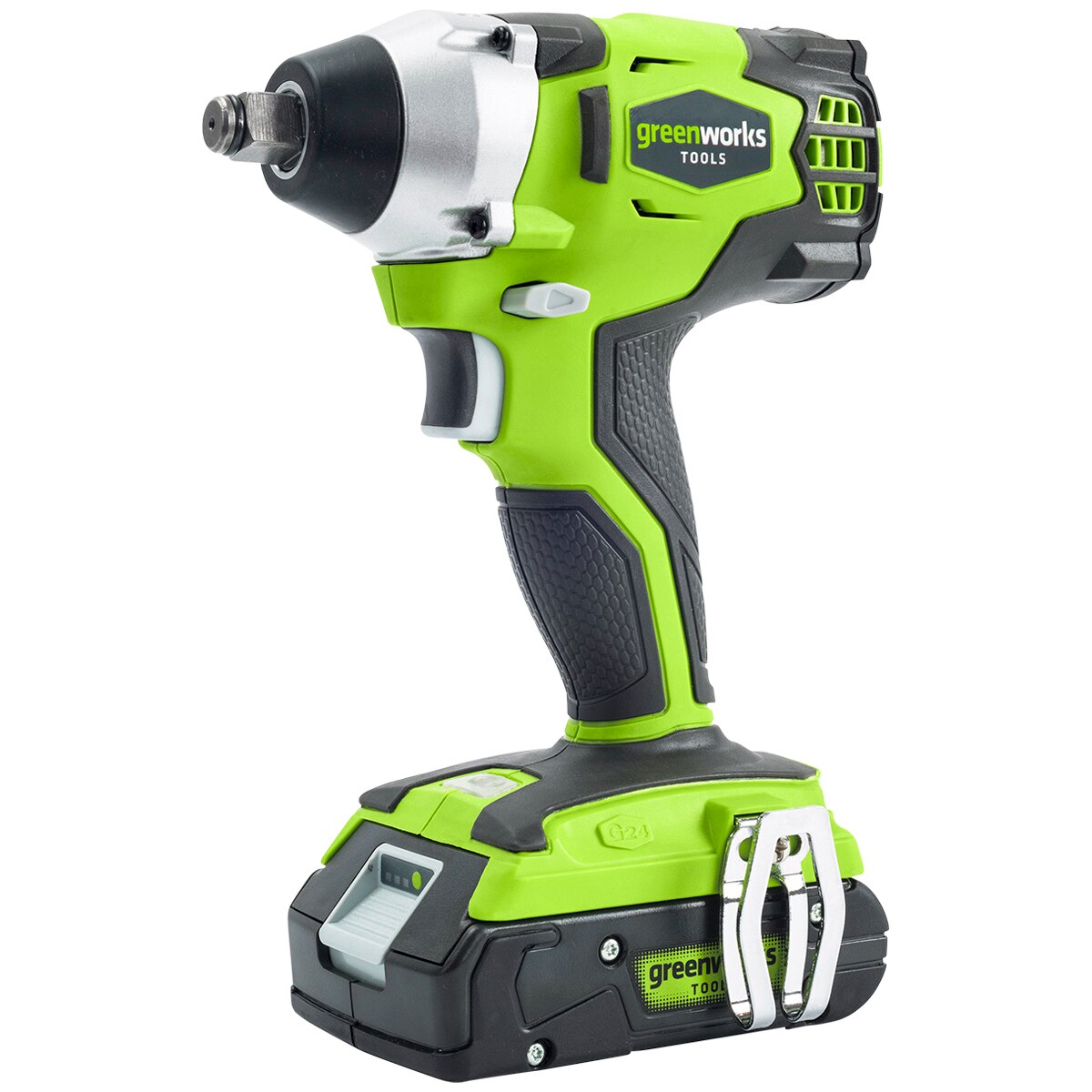 Greenworks 24V Brushless Impact Wrench Kit with 2AH Battery & Fast...