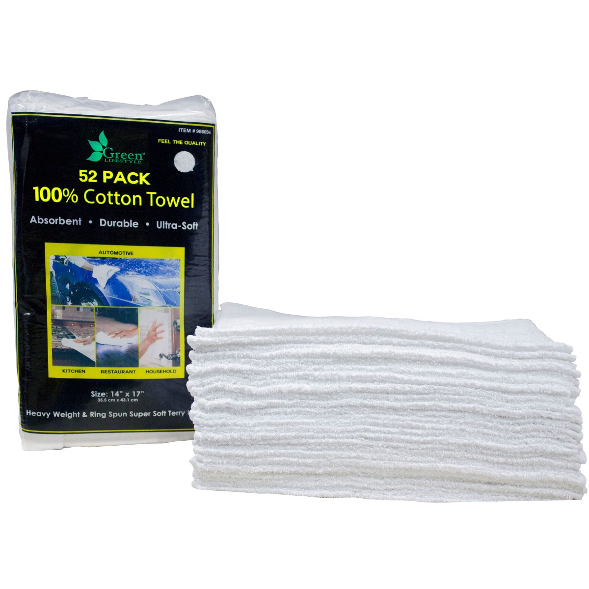 Green Lifestyle Terry Towels 52pk Costco Australia
