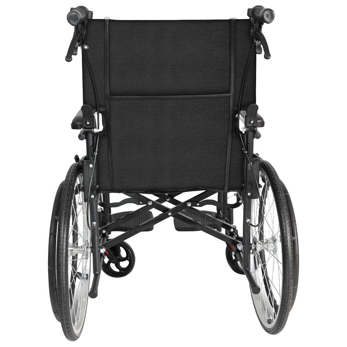 Altus Transport Wheelchair Lightweight Folding Self Propelled 20 Inch Wheel Black