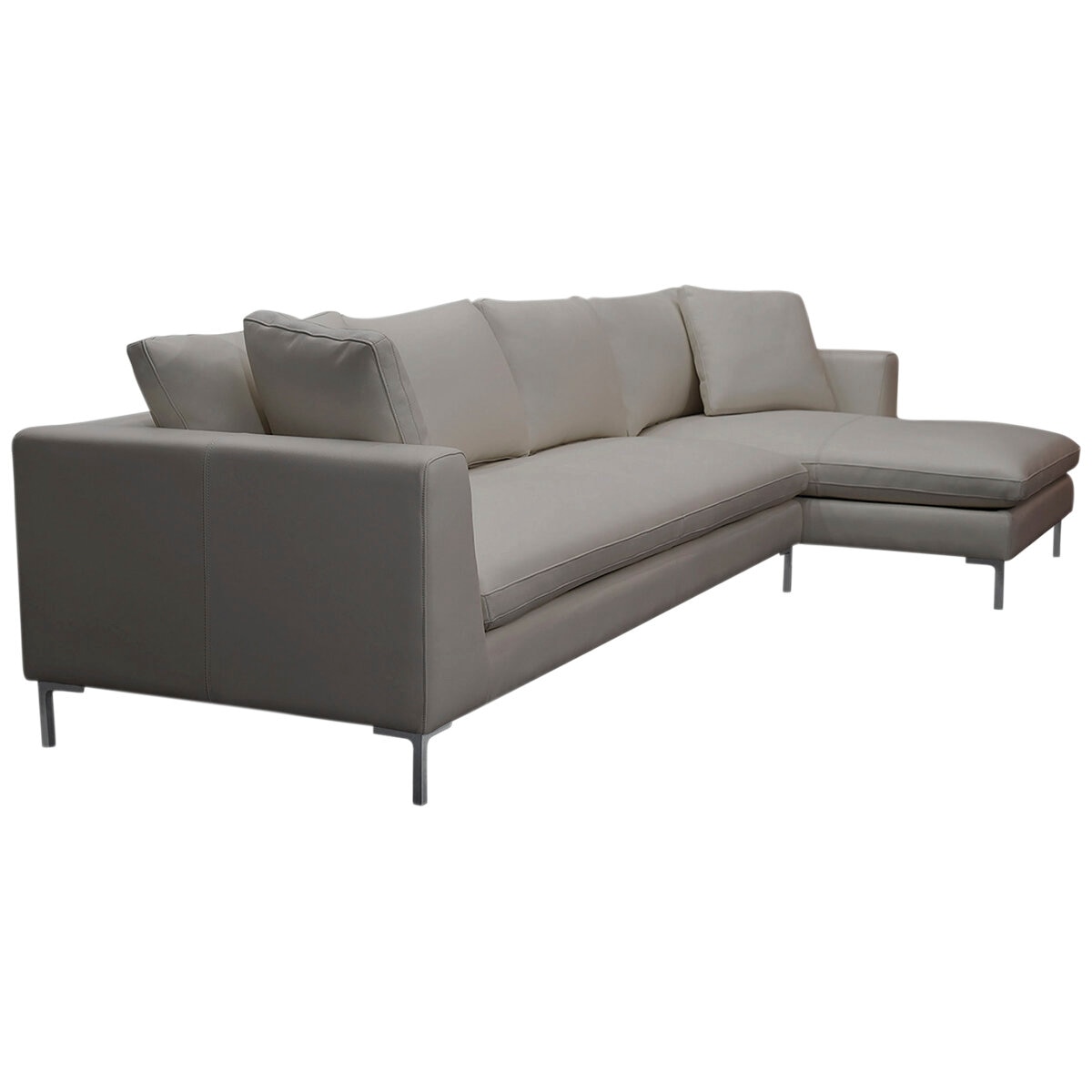 Moran Pico 3.5 Seater Sofa with Right Chaise Dove Silver