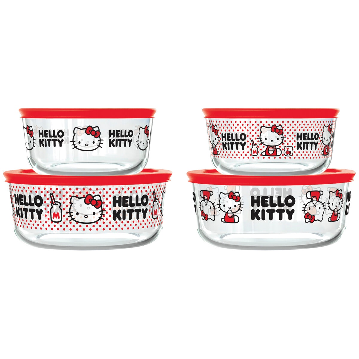 Pyrex 3-cup Rectangle Glass Storage: Hello Kitty, Star Wars