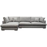 Moran Treviso 2.5 Seater Fabric Sofa with Chaise Bodhi Pebble